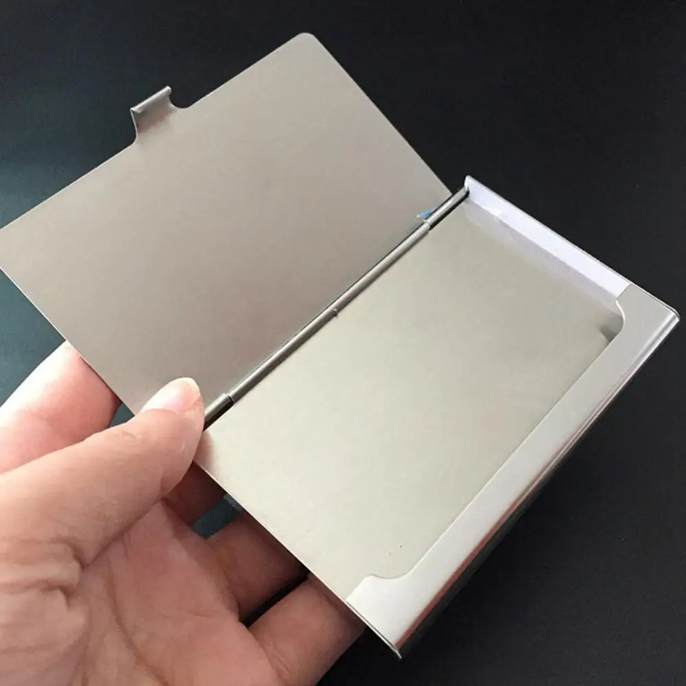 Fashion Aluminum Antimagnetic Card Holder Women Men Metal Cowhide Credit Card Business Card Holders Organizer Purse Wallet 
Fashion Aluminum Antimagnetic Card Holder Women Men Metal Cowhide Credit Card Business Card Holders Organizer Purse Wallet
