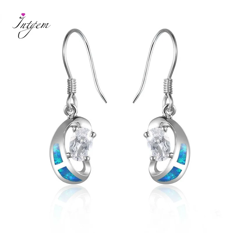 Real 925 Sterling Silver Drop Earrings Blue Opal Zircon Silver Earrings for Women Temperament Fashion Ear Jewelry Gift Wholesale
Real 925 Sterling Silver Drop Earrings Blue Opal Zircon Silver Earrings for Women Temperament Fashion Ear Jewelry Gift Wholesale