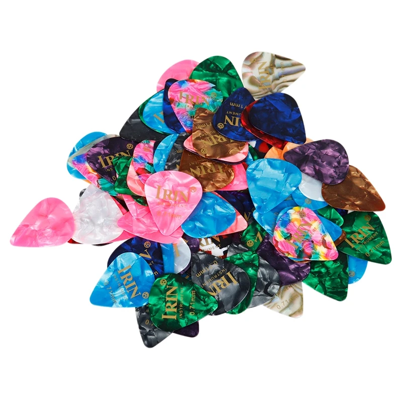 IRIN 100Pcs Guitar Picks with All Thickness 0.71mm Celluloid Guitar Pletrums for Classical, Acoustic, Electric, Bass Guitar
IRIN 100Pcs Guitar Picks with All Thickness 0.71mm Celluloid Guitar Pletrums for Classical, Acoustic, Electric, Bass Guitar