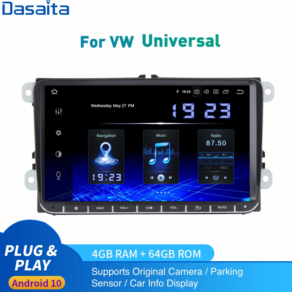 Dasaita Android 10 Car Radio 2 Din for VW GTI Jetta Golf Polo Passat Tiguan Touran Seat Leon 2Din GPS DSP IPS 6gb+64gb Carplay
Dasaita Android 10 Car Radio 2 Din for VW GTI Jetta Golf Polo Passat Tiguan Touran Seat Leon 2Din GPS DSP IPS 6gb+64gb Carplay