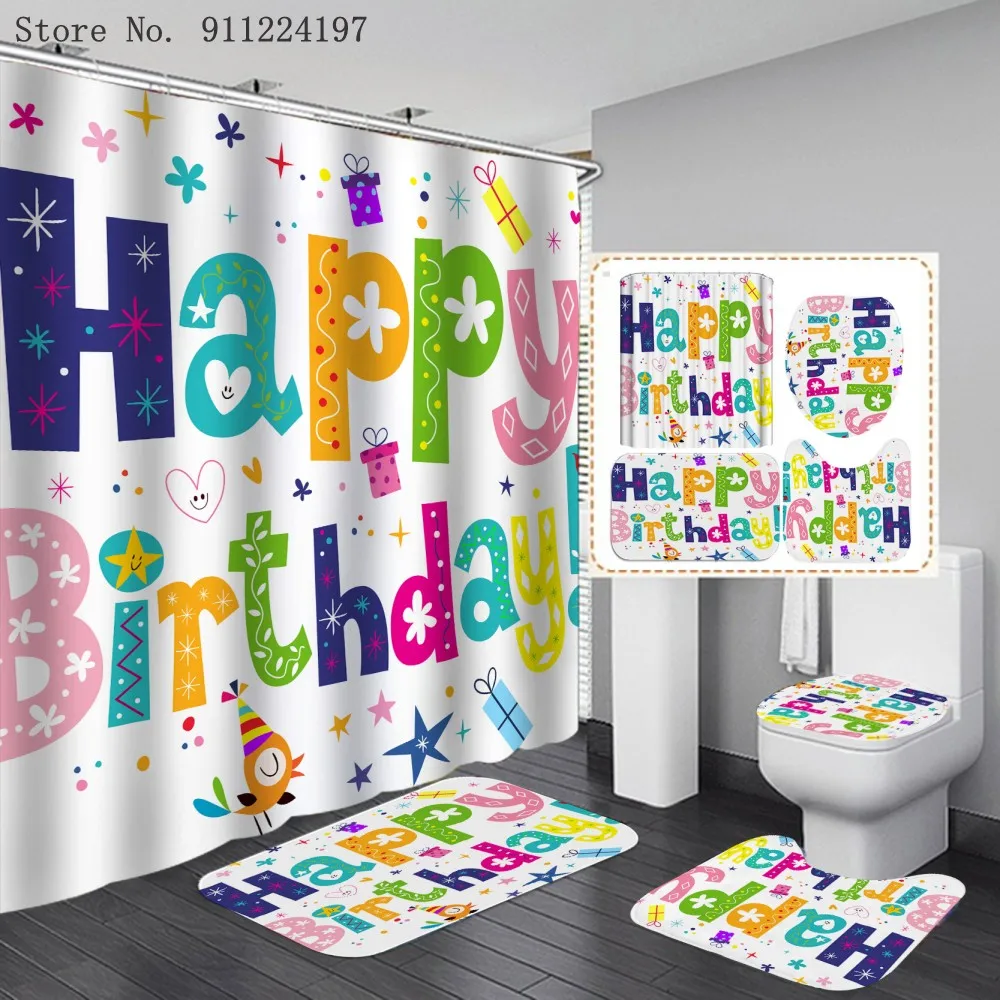 Занавеска для душа в виде торта на день рождения, 4 предмета, крышка для ковра, чехол для унитаза, коврик для ванной, мультяшная занавеска для ...
Занавеска для душа в виде торта на день рождения, 4 предмета, крышка для ковра, чехол для унитаза, коврик для ванной, мультяшная занавеска для ...