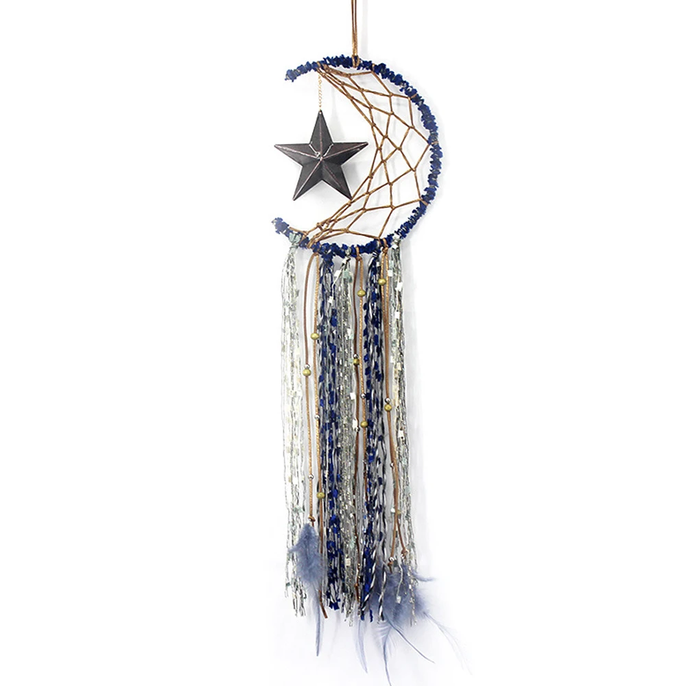 Moon Dream Catcher Half Circle Moon Handmade Dream Catcher Feather Hanging with Star for Home Decoration Ornament Festival Gift
Moon Dream Catcher Half Circle Moon Handmade Dream Catcher Feather Hanging with Star for Home Decoration Ornament Festival Gift