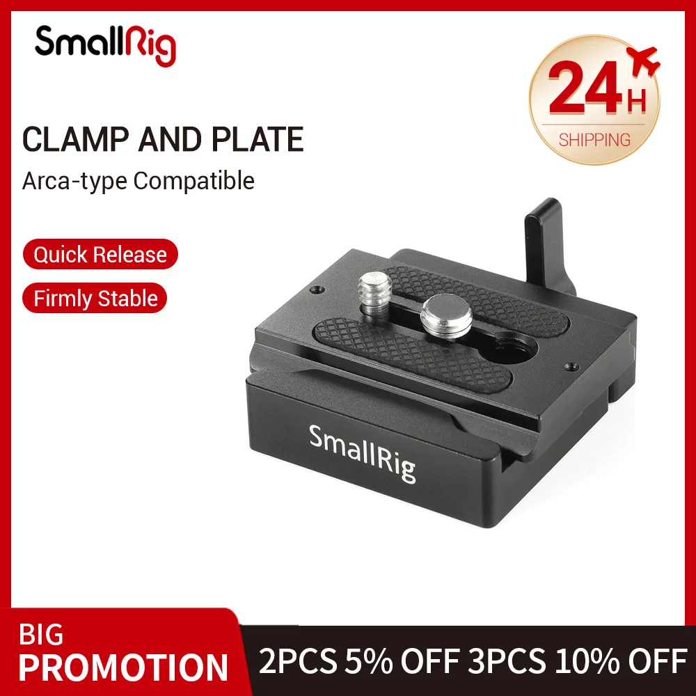 

SmallRig Universal Quick Release Clamp and Plate ( Arca-type Compatible) Baseplate For Mirroless And DSLR Cameras - 2280