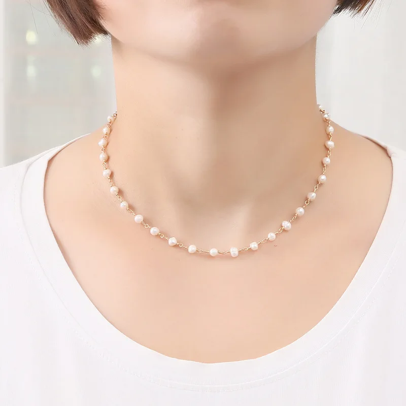 AIYANISHI 18K Gold Filled Natural Freshwater Pearl Necklace joker for girls party wear necklace tide female personality necklace
AIYANISHI 18K Gold Filled Natural Freshwater Pearl Necklace joker for girls party wear necklace tide female personality necklace