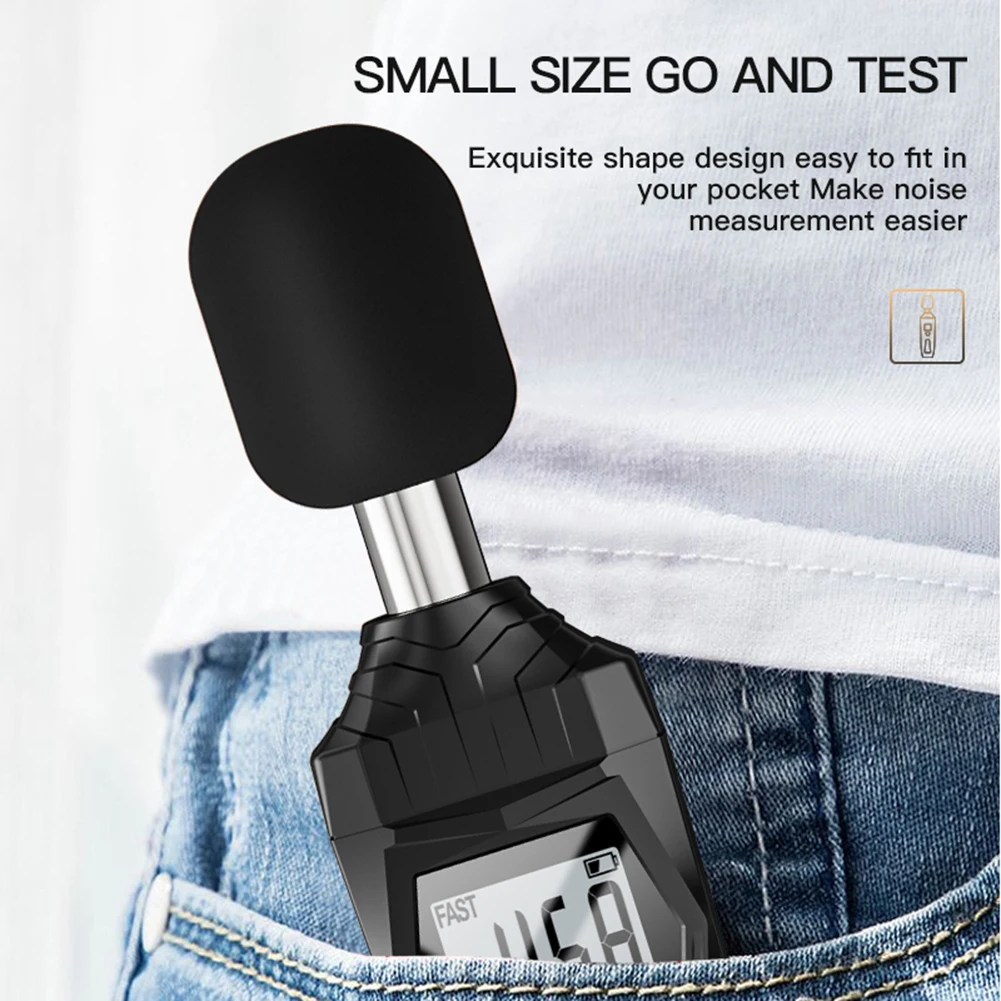 Noise Tester Measuring Instrument 30-130dB Digital Audio Sound Level Detector Portable Mini Digital Noise Sound Level Meter
Noise Tester Measuring Instrument 30-130dB Digital Audio Sound Level Detector Portable Mini Digital Noise Sound Level Meter