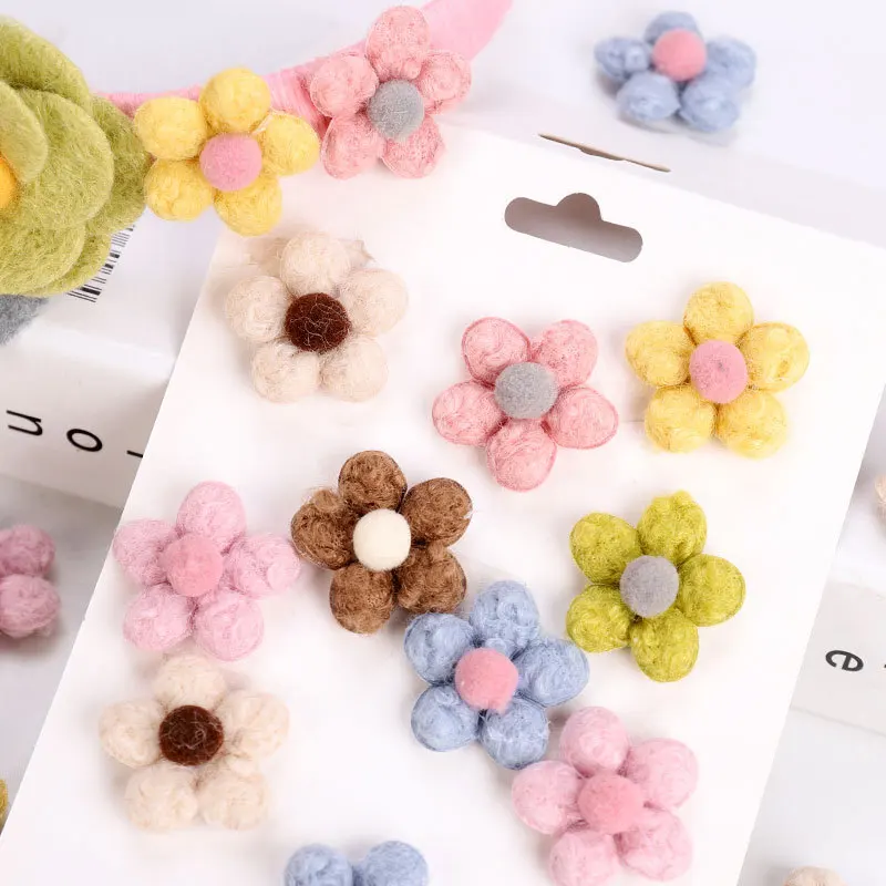 10Pcs/Lot Fashion Style Wool Felt Pplush Flowers Appliques for DIY Clothes Shoes Headwear Clips Crafts Decor Patches Wholesal
10Pcs/Lot Fashion Style Wool Felt Pplush Flowers Appliques for DIY Clothes Shoes Headwear Clips Crafts Decor Patches Wholesal