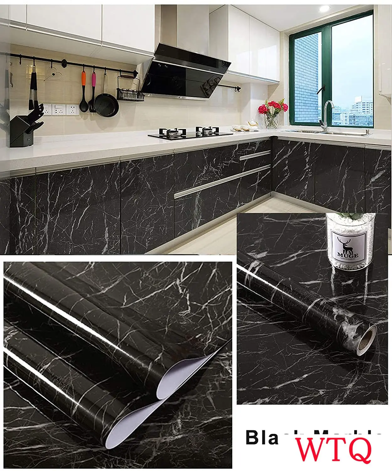 5M/10M Black Marble Contact Paper Vinyl Waterproof Oil Repellent Self Adhesive Kitchen Countertop Cabinet Furniture Decoration
5M/10M Black Marble Contact Paper Vinyl Waterproof Oil Repellent Self Adhesive Kitchen Countertop Cabinet Furniture Decoration