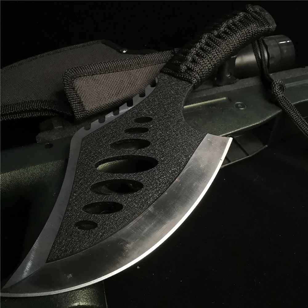 10.62"inches Hatchet Bone Machete, Hatchet, Thick Cut Resistant, Stainless Steel Sharp Blade, Adventure Portable Ax
10.62"inches Hatchet Bone Machete, Hatchet, Thick Cut Resistant, Stainless Steel Sharp Blade, Adventure Portable Ax