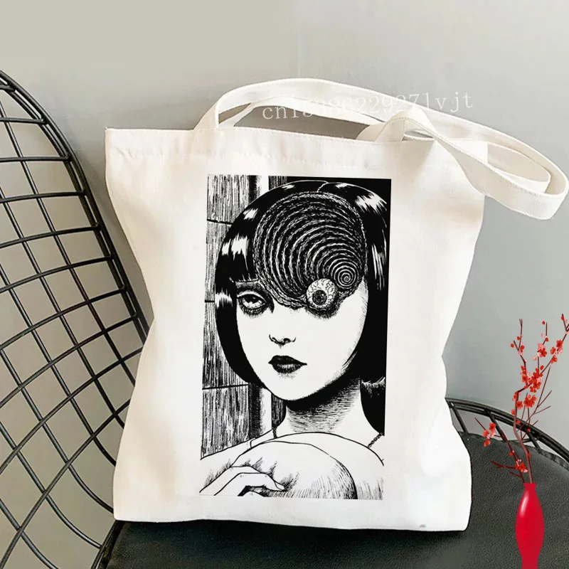 Сумка для покупок Junji Ito, сумка-тоут из джутового полотна, многоразовая сумка-шоппер
Сумка для покупок Junji Ito, сумка-тоут из джутового полотна, многоразовая сумка-шоппер