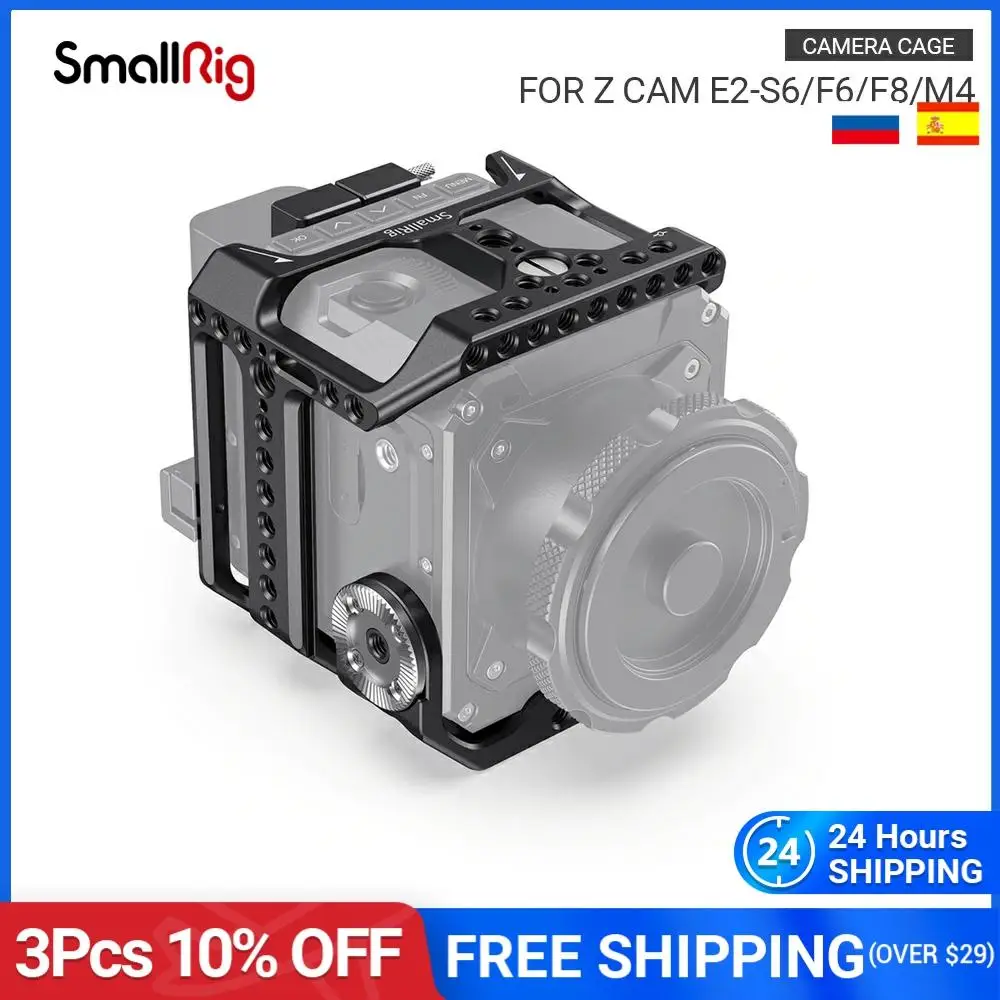 SmallRig Camera Cage for Z CAM E2-S6/F6/F8 DSLR Cage With NATO Rail/Integrated ARRI Rosette/HDMI&USB-C Cable Clamp Cage Kit-2423
SmallRig Camera Cage for Z CAM E2-S6/F6/F8 DSLR Cage With NATO Rail/Integrated ARRI Rosette/HDMI&USB-C Cable Clamp Cage Kit-2423