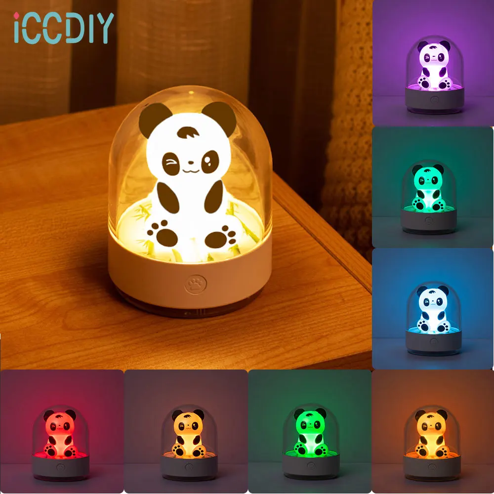 Rechargeable Cute Panda Night LED Light RGB Aromatherapy UV Disinfection Lamp For Children Bedroom Kids Gift
Rechargeable Cute Panda Night LED Light RGB Aromatherapy UV Disinfection Lamp For Children Bedroom Kids Gift