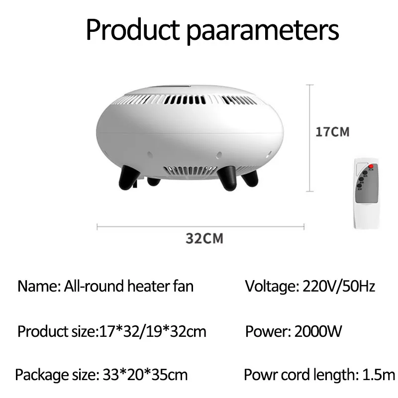 2000W Timer Electric Heater Fan Air Warmer Machine Electric Heating Radiator Warmer Air Heater with Remote Control Office Home
2000W Timer Electric Heater Fan Air Warmer Machine Electric Heating Radiator Warmer Air Heater with Remote Control Office Home