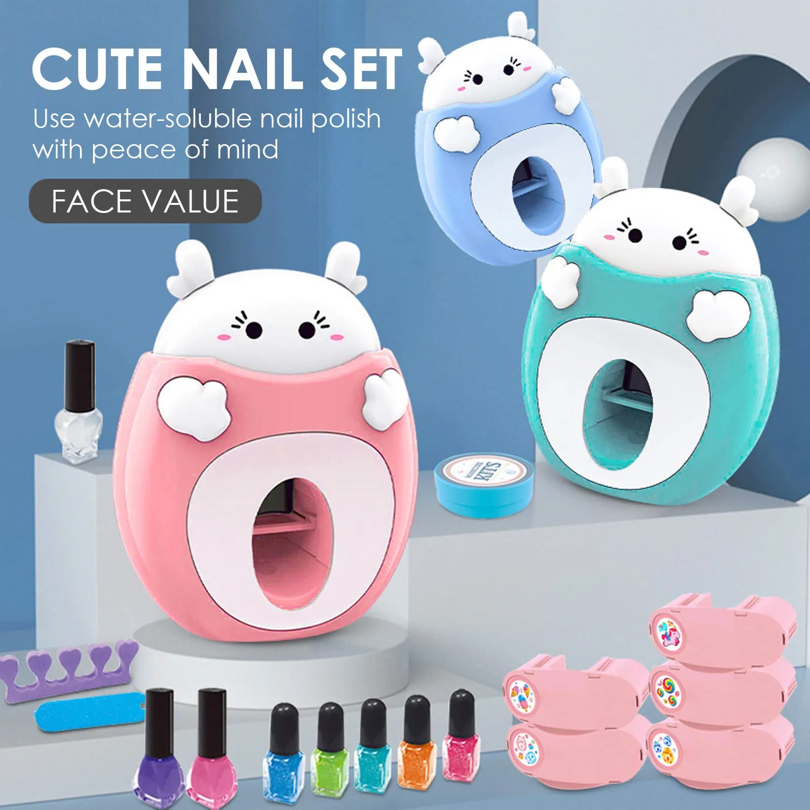 DIY Nail Machine Toy Girl Cute Nail Accessories Play House Educational Toy Children Nail Polish Set Beauty Box
DIY Nail Machine Toy Girl Cute Nail Accessories Play House Educational Toy Children Nail Polish Set Beauty Box