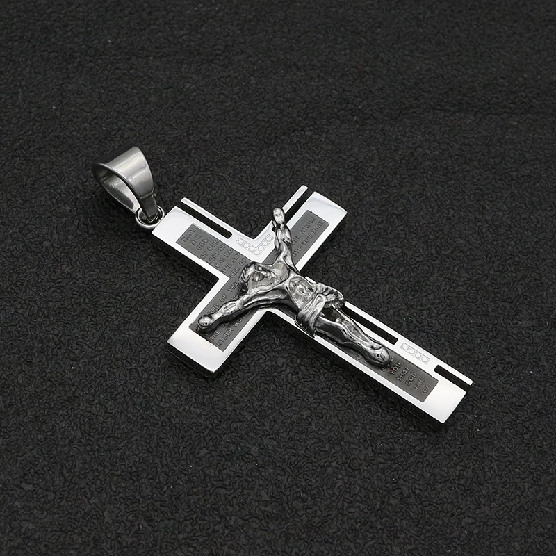 New Fashion Men Black Silver Jesus Cross Necklace 60CM Chain Stainless Steel Jesus Pendent Cross Necklace Women Party Jewelry
New Fashion Men Black Silver Jesus Cross Necklace 60CM Chain Stainless Steel Jesus Pendent Cross Necklace Women Party Jewelry