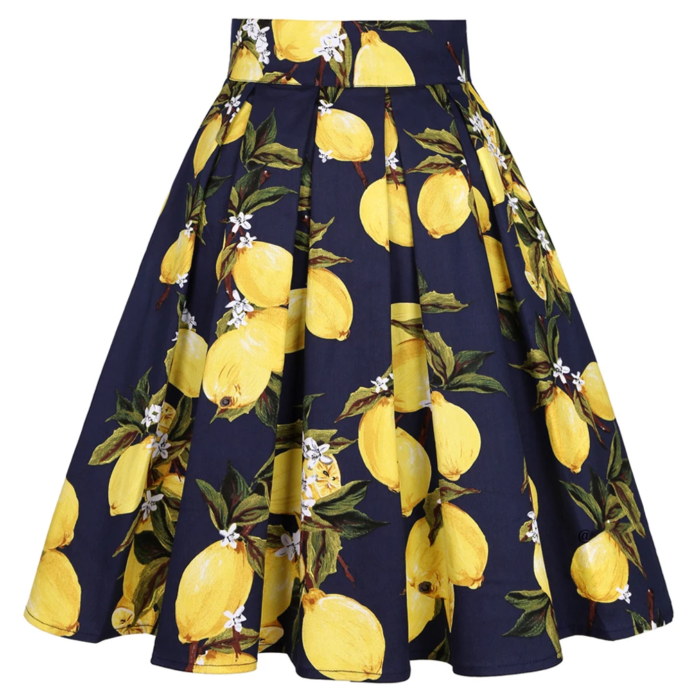 2022 Spring New Hot Vintage Hepburn Women Skirt Lemon Floral Print Romantic Elegant Cotton High Waist All-match Ladies Skirts
2022 Spring New Hot Vintage Hepburn Women Skirt Lemon Floral Print Romantic Elegant Cotton High Waist All-match Ladies Skirts