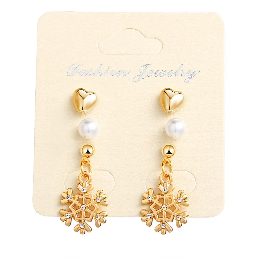 Set Auger Snowflake Earrings Christmas Gifts Love Snow Pearl Earrings Suit 3 To Install
Set Auger Snowflake Earrings Christmas Gifts Love Snow Pearl Earrings Suit 3 To Install