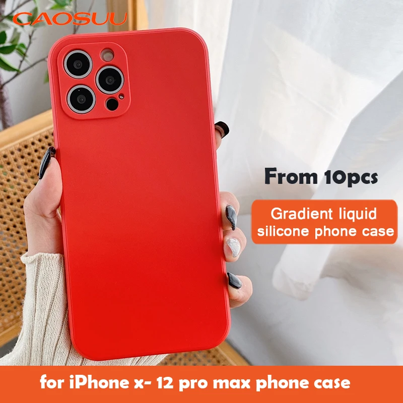 Original liquid silicone gradient mobile phone case for iPhone x xr xs 11 11 pro max 12 12 pro max mobile phone case
Original liquid silicone gradient mobile phone case for iPhone x xr xs 11 11 pro max 12 12 pro max mobile phone case