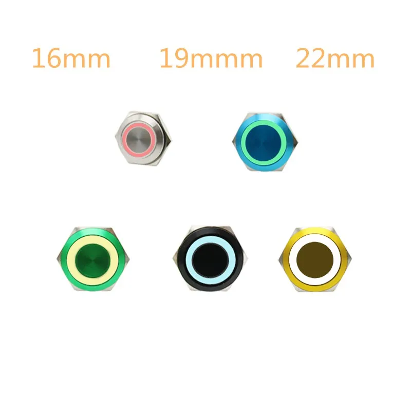 16/19/22mm 3 Triple Color RGB LED Light Mirco Switch Short Strock Momentary Self-Reset Waterproof Metal Push Button Switch Power
16/19/22mm 3 Triple Color RGB LED Light Mirco Switch Short Strock Momentary Self-Reset Waterproof Metal Push Button Switch Power