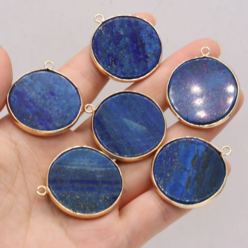 Natural Stone Gem Lapis Lazuli Round Pendant Handmade Crafts DIY Necklace Bracelet Earrings Jewelry Accessories Gift Making
Natural Stone Gem Lapis Lazuli Round Pendant Handmade Crafts DIY Necklace Bracelet Earrings Jewelry Accessories Gift Making