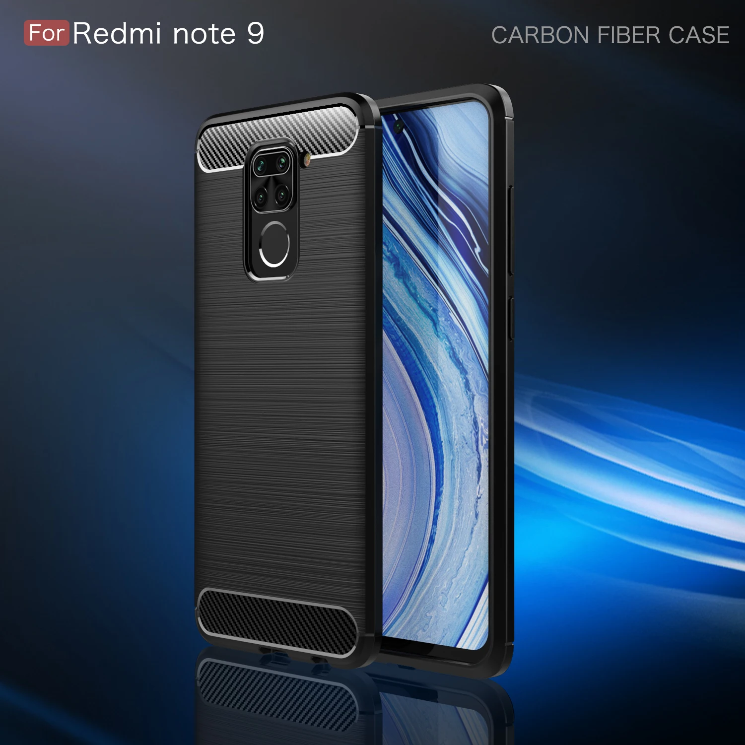 Carbon Fiber Phone Case For Xiaomi Redmi Note9 Shockproof Protective Back Cover Soft Shell Coque|Бамперы| |