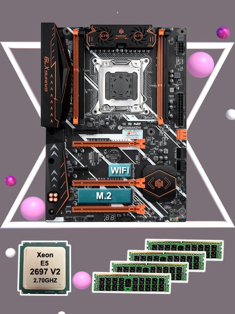 Материнская плата HUANANZHI X79 Deluxe, процессор Xeon E5 2697 V2, слот M.2 NVMe SSD, ОЗУ 64 ГБ (4*16 ГБ), 1866
Материнская плата HUANANZHI X79 Deluxe, процессор Xeon E5 2697 V2, слот M.2 NVMe SSD, ОЗУ 64 ГБ (4*16 ГБ), 1866