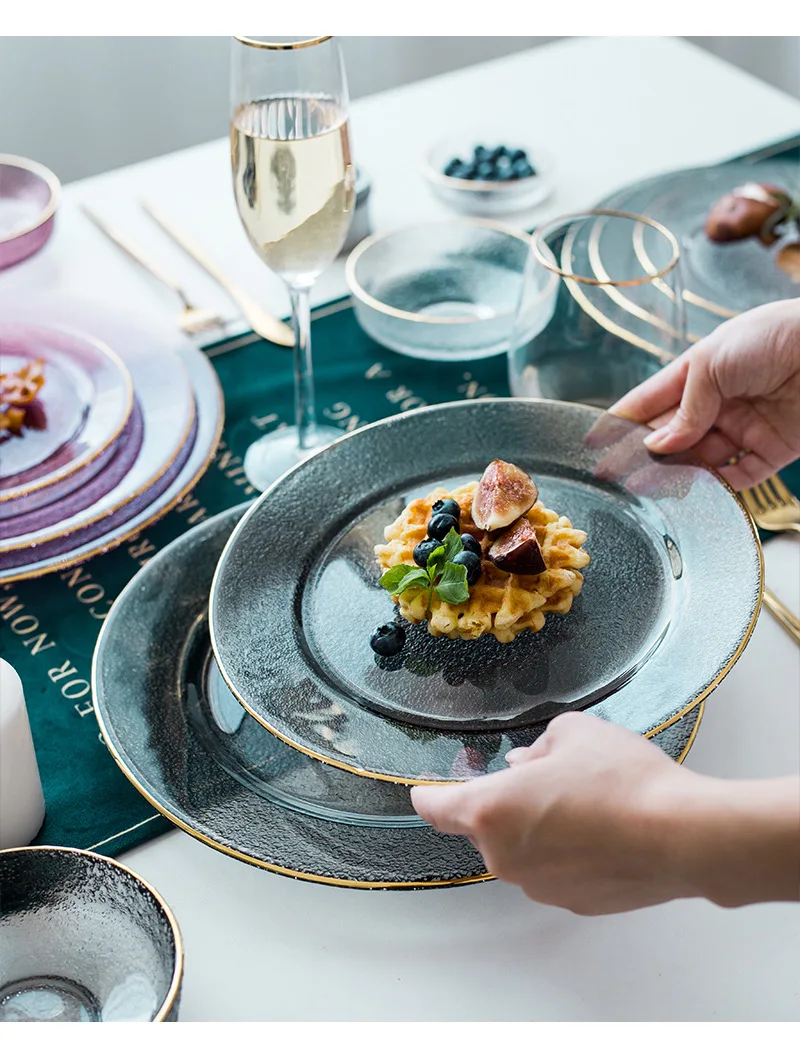 Glass Phnom Penh Hammer Wood Grain Western Food Steak Plate Rice Bowl Household Transparent Multi-Size Fruit Dessert Plate
Glass Phnom Penh Hammer Wood Grain Western Food Steak Plate Rice Bowl Household Transparent Multi-Size Fruit Dessert Plate
