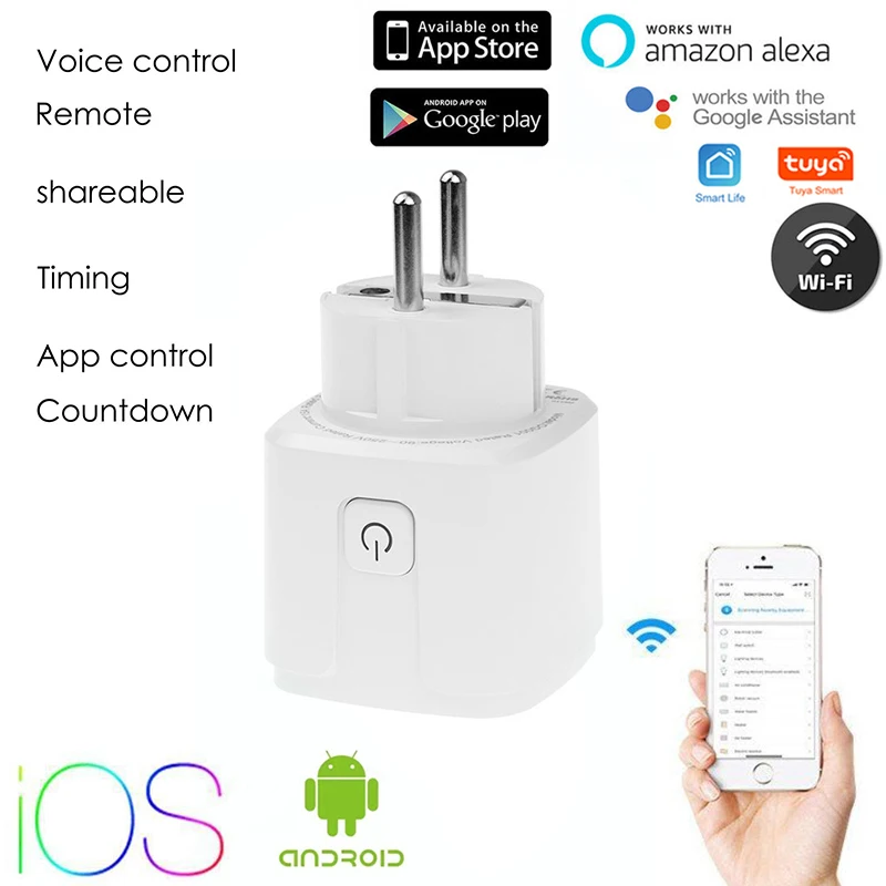 Smart WiFi Plug Adaptor 16A Power Monitor Socket Outlet Remote Voice Control Timing Function Work With Alexa Google Home Tuya
Smart WiFi Plug Adaptor 16A Power Monitor Socket Outlet Remote Voice Control Timing Function Work With Alexa Google Home Tuya