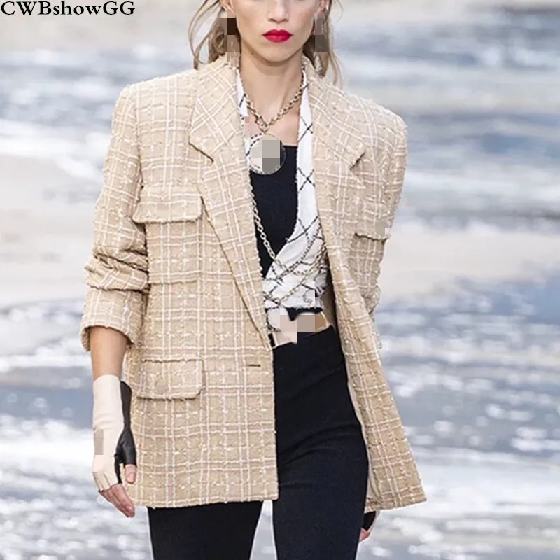 Small Fragrance Wind Tweed Luxury High Quality Jacket Female 2019 Autumn And Winter New Turn-Down Collar Single-Breasted Jackets
Small Fragrance Wind Tweed Luxury High Quality Jacket Female 2019 Autumn And Winter New Turn-Down Collar Single-Breasted Jackets