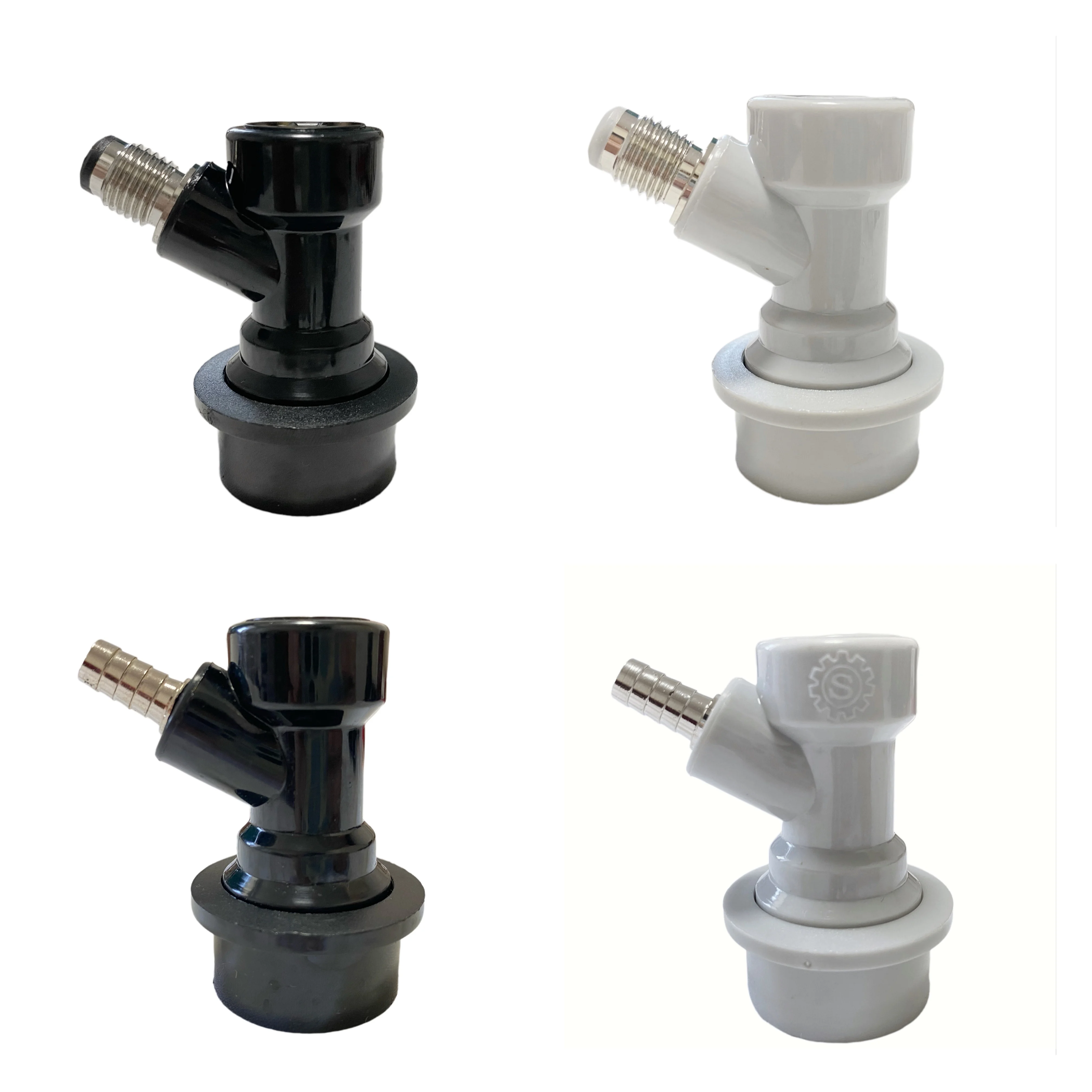 New Ball Lock Homebrew Keg Quick Disconnects Kit - Gas/ liquid with 1/4"Barb / 1/4 MFL for homebrew free shipping 
New Ball Lock Homebrew Keg Quick Disconnects Kit - Gas/ liquid with 1/4"Barb / 1/4 MFL for homebrew free shipping