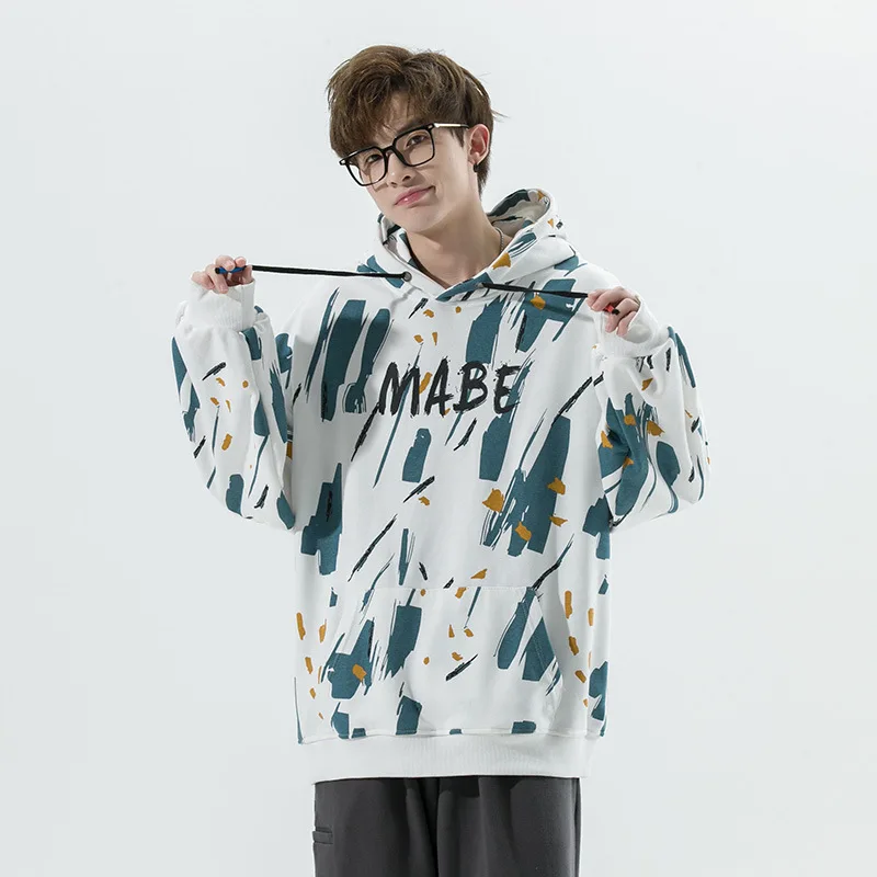 2021 Autumn Loose New Print Men's Double Side Pocket Long Sleeve Hoodie College Style Youth Fashion Casual Hoodie Men's Coat
2021 Autumn Loose New Print Men's Double Side Pocket Long Sleeve Hoodie College Style Youth Fashion Casual Hoodie Men's Coat