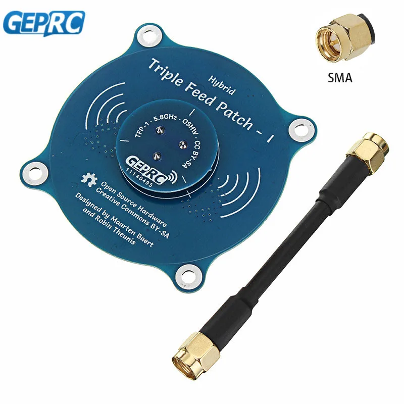 

GEPRC Triple Feed Patch-1 5.8G 9.4dBi LHCP RHCP SMA FPV Reveiver Antenna For FPV Spare Parts Accs RC Drone Racing Multirotor