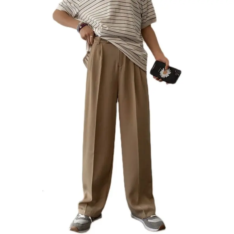 Spring Summer Pure Color Drape Casual Pants Men's Korean Fashion Loose Suit Pants Men Harajuku Streetwear Straight-leg Pants Men
Spring Summer Pure Color Drape Casual Pants Men's Korean Fashion Loose Suit Pants Men Harajuku Streetwear Straight-leg Pants Men