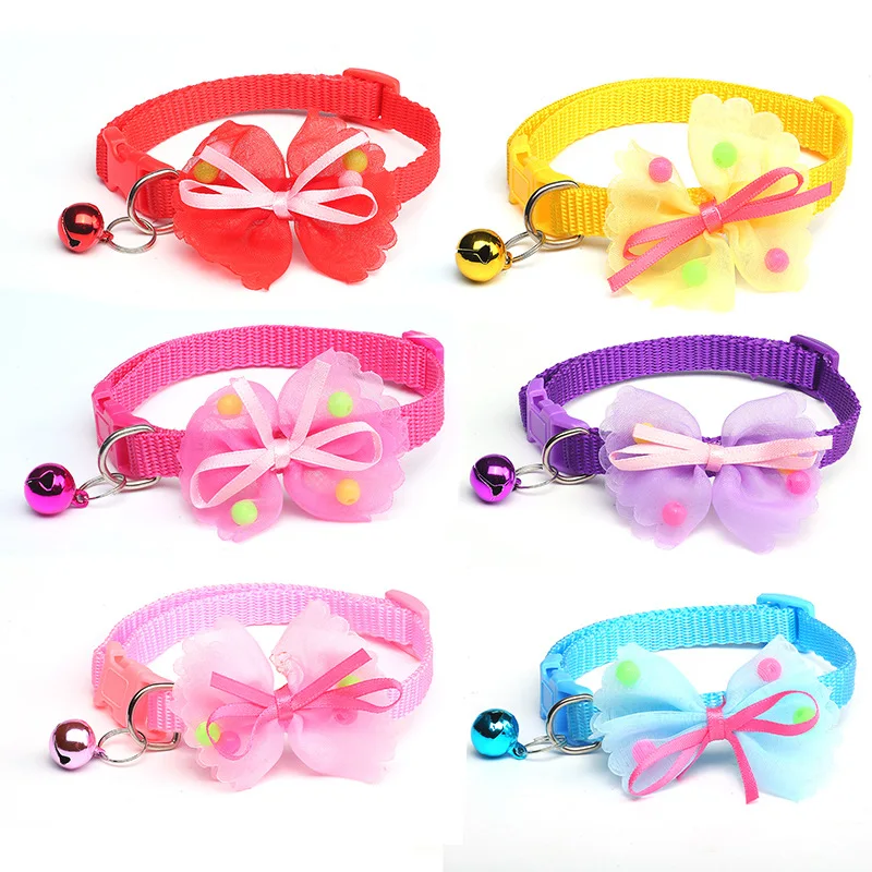 Pet Cat Collar With Bell Bow Tie Adjustable Cotton Soft Fashion Bowknot Necklace Pet Cat Dog Supplies
Pet Cat Collar With Bell Bow Tie Adjustable Cotton Soft Fashion Bowknot Necklace Pet Cat Dog Supplies
