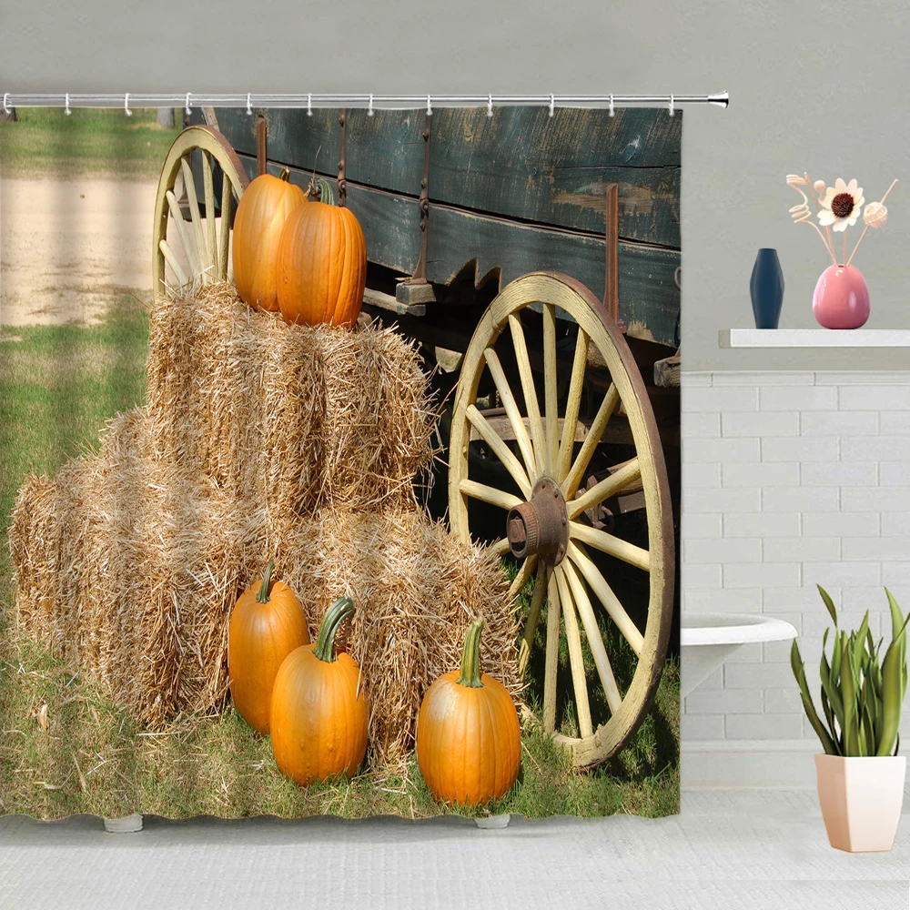Осенняя ферма, набор занавесок для душа с рисунком тыквы, на Пасху, День благодарения, праздничный декор, фон для дома, ванной, экран для ванн... 
Осенняя ферма, набор занавесок для душа с рисунком тыквы, на Пасху, День благодарения, праздничный декор, фон для дома, ванной, экран для ванн...
