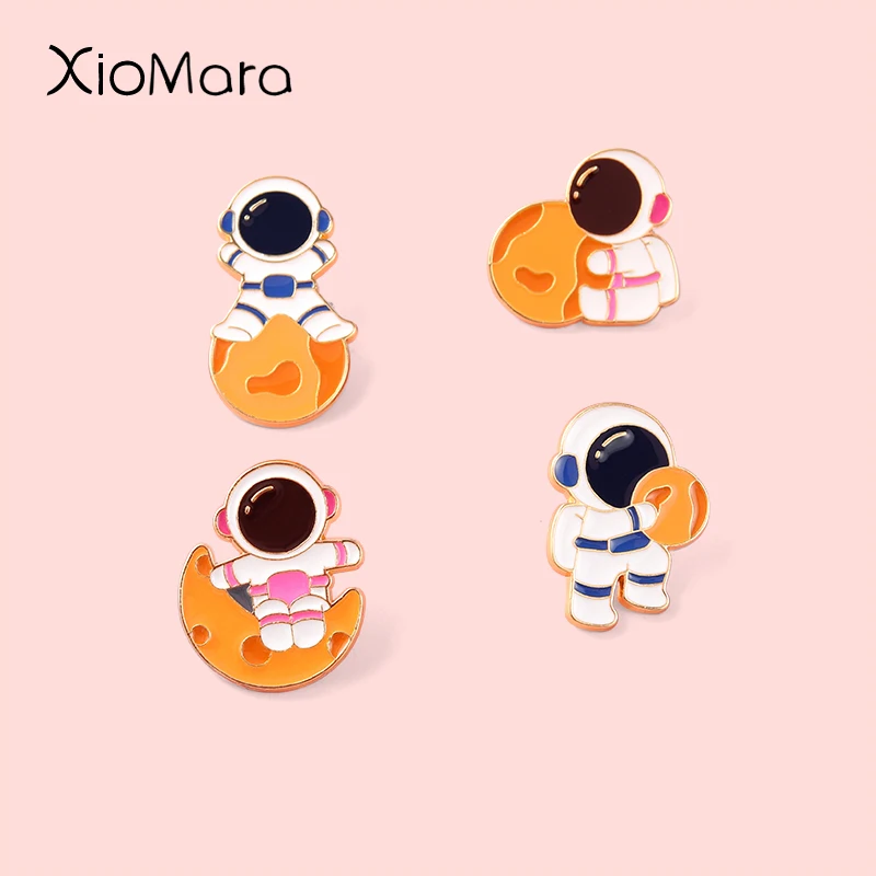 Custom Cartoon Astronaut Enamel Pin Kawaii Planet Action Travel Badges Brooch Lapel Clothes Sweater Jewelry Gift Women Wholesale
Custom Cartoon Astronaut Enamel Pin Kawaii Planet Action Travel Badges Brooch Lapel Clothes Sweater Jewelry Gift Women Wholesale