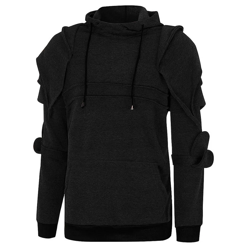 Vintage Elbow Pads Drawstring Mask Knight Hoodies Sweatshirts Men'S 2020 Autumn Winter New Solid Warmth Hood Coat Streetwear
Vintage Elbow Pads Drawstring Mask Knight Hoodies Sweatshirts Men'S 2020 Autumn Winter New Solid Warmth Hood Coat Streetwear