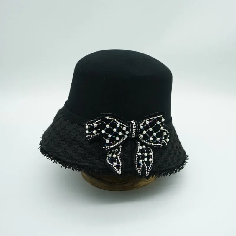 202011-panshi-heben autumn winter Tweed bowknot lady wool leisure bucket cap women fishermen hat
202011-panshi-heben autumn winter Tweed bowknot lady wool leisure bucket cap women fishermen hat