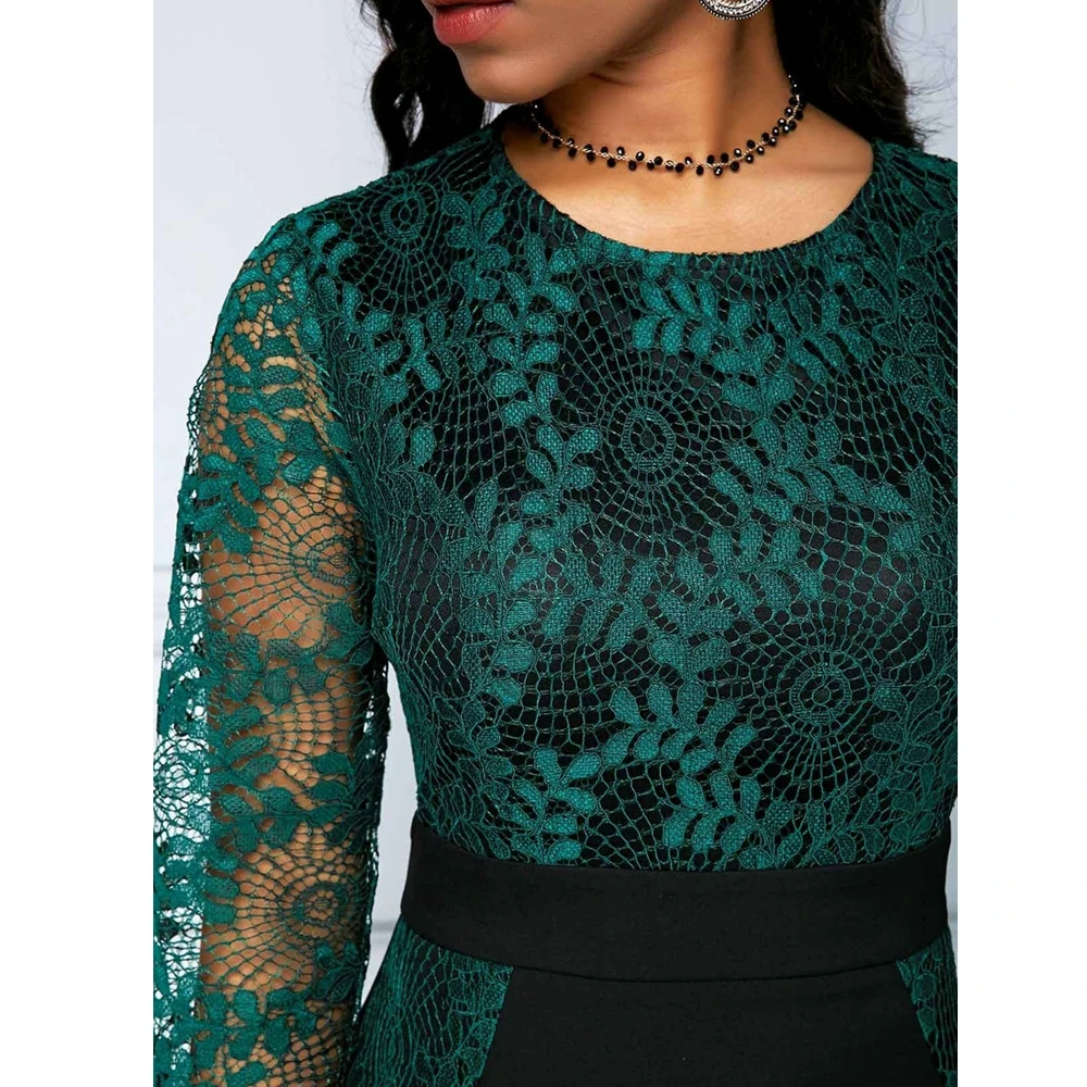 Lugentolo Long Dress Women Plus Size High Waist Lace Stitching Hook Flower Hollow Lotus Leaf Fishtail Party Dress
Lugentolo Long Dress Women Plus Size High Waist Lace Stitching Hook Flower Hollow Lotus Leaf Fishtail Party Dress