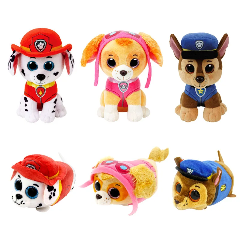 15 см Ty Beanie кошка собака Маршалл Рокки зума мягкие плюшевые игрушки Симпатичные