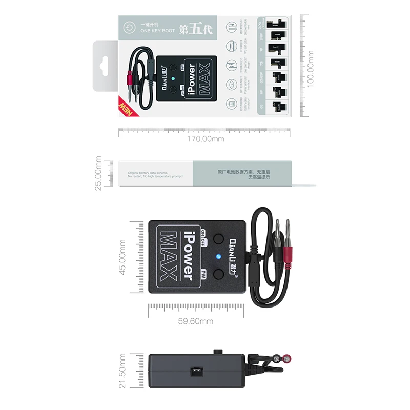 QianLi Tool iPower Max Professional DC Power Boot Switch Supply Test Cable for iPhone 6G/6P/6S/6SP/7G/7P/8G/8P/X/XS/MAX/XR
QianLi Tool iPower Max Professional DC Power Boot Switch Supply Test Cable for iPhone 6G/6P/6S/6SP/7G/7P/8G/8P/X/XS/MAX/XR