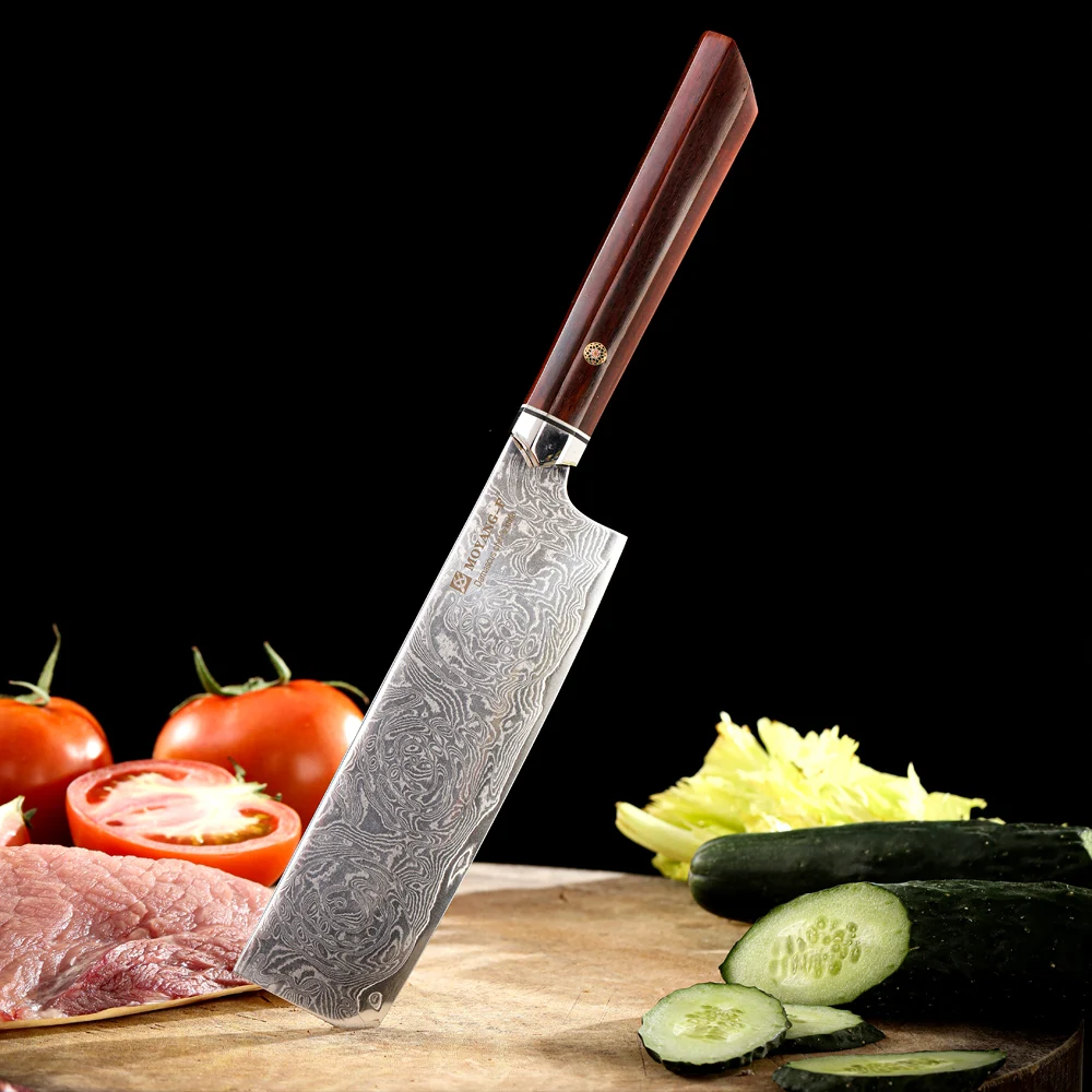 MOYANG-F 6 inch kitchen knife Damascus steel kitchen slice yellow sandalwood handle German style kitchen knife
MOYANG-F 6 inch kitchen knife Damascus steel kitchen slice yellow sandalwood handle German style kitchen knife