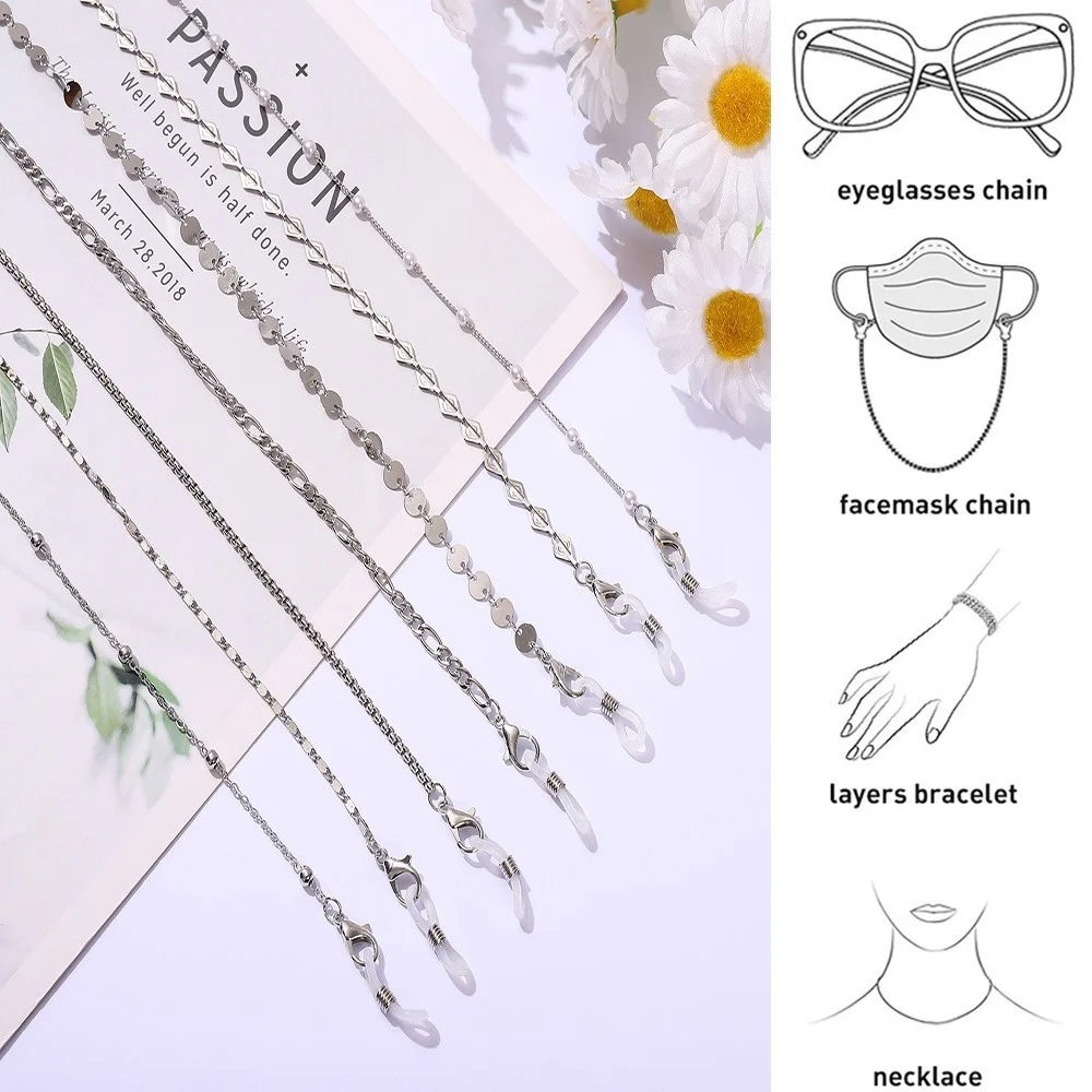 2021 Trendy Silver Color Pearl Sunglasses Chain Non-slip Retro Glasses Lanyard Necklace Strap Rope New Fashion Jewelry for Women
2021 Trendy Silver Color Pearl Sunglasses Chain Non-slip Retro Glasses Lanyard Necklace Strap Rope New Fashion Jewelry for Women