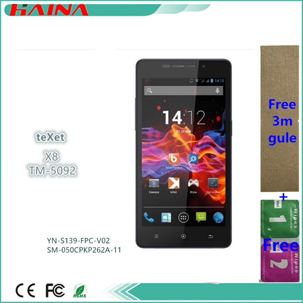 For TeXet TM-5092/X8 LCD Display and Touch Screen Digitizer Repair Parts For teXet X8 Accessory+Tools+Adhesive
For TeXet TM-5092/X8 LCD Display and Touch Screen Digitizer Repair Parts For teXet X8 Accessory+Tools+Adhesive