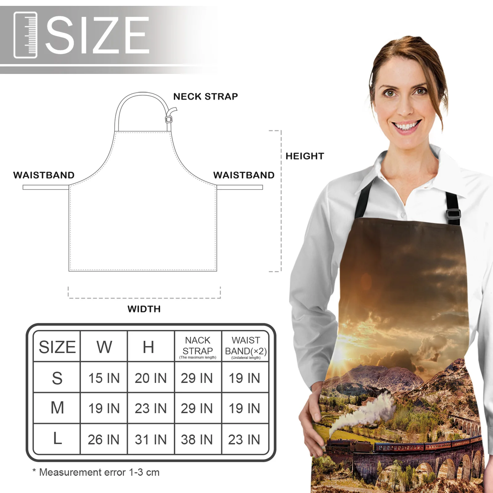 Old Train Steam Morning Bridge Railway Aprons for Women Men Kid Cooking Baking Apron Kitchen Utility Equipment Accessories
Old Train Steam Morning Bridge Railway Aprons for Women Men Kid Cooking Baking Apron Kitchen Utility Equipment Accessories