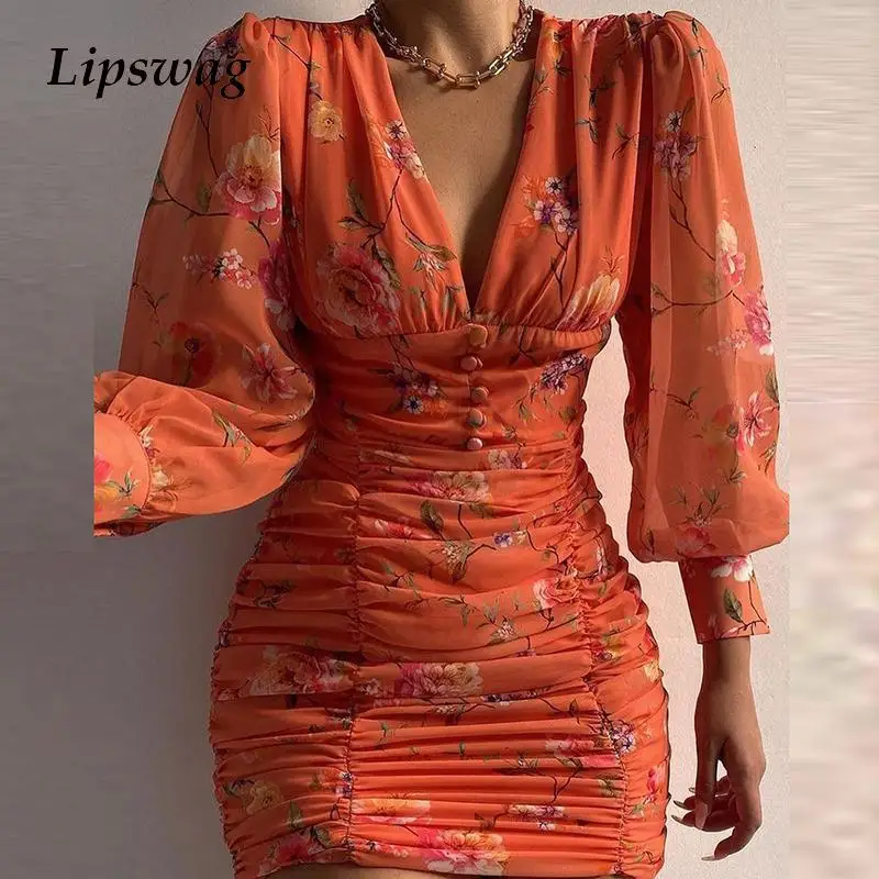 Осеннее женское повседневное облегающее мини-платье с глубоким V-образным вырезом, глубоким вырезом, пышными рукавами-фонариками и абстрак...
Осеннее женское повседневное облегающее мини-платье с глубоким V-образным вырезом, глубоким вырезом, пышными рукавами-фонариками и абстрак...