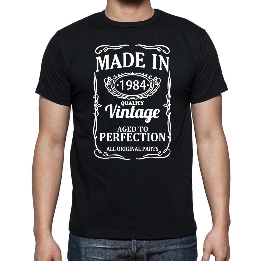 Vintage Made In 1984 T Shirt Birthday Present Funny Unisex Graphic Fashion New Cotton Short Sleeve Novelty O-Neck Father T-shirt
Vintage Made In 1984 T Shirt Birthday Present Funny Unisex Graphic Fashion New Cotton Short Sleeve Novelty O-Neck Father T-shirt