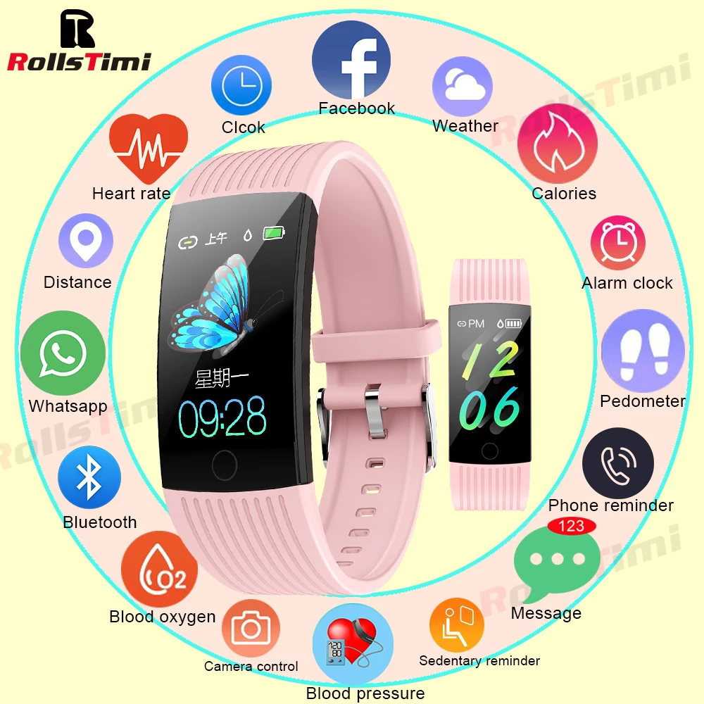Rollstimi Smart Watch Bluetooth Sports Watch Ladies Smart Wristband Heart Rate Fitness Pedometer Bracelet Waterproof Men's Watch
Rollstimi Smart Watch Bluetooth Sports Watch Ladies Smart Wristband Heart Rate Fitness Pedometer Bracelet Waterproof Men's Watch
