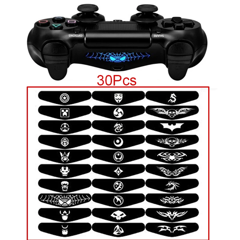 Светодиодная панель для Playstation 4 PS4 30 шт./лот наклейки игровой панели контроллер