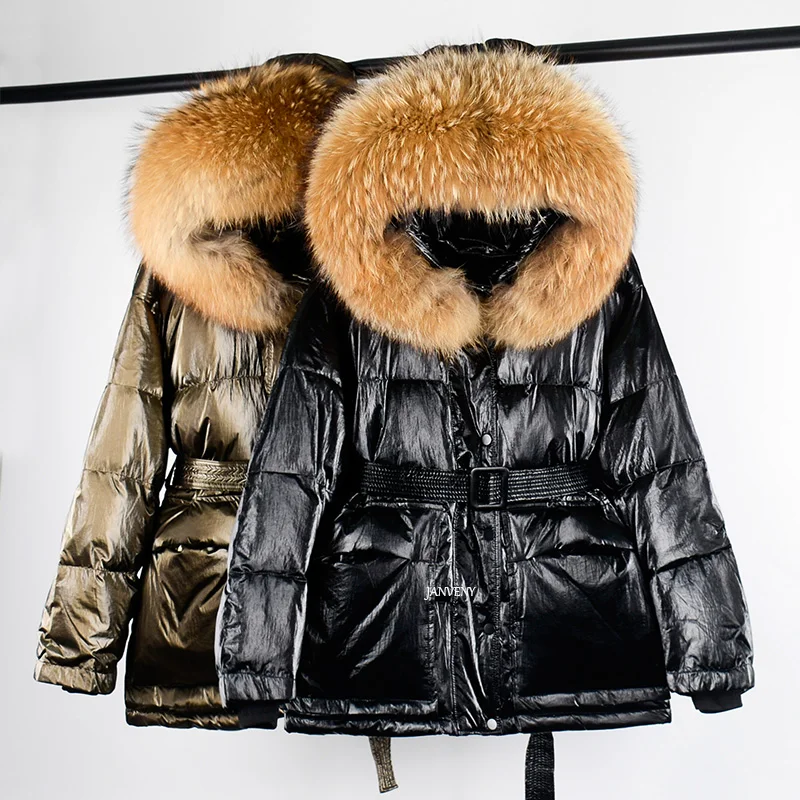 2021 Newest Winter Large Raccoon Fur Collar Puffer Jacket Thick Warmth Female Hooded Slim Sash Tie Up Shiny Snow Duck Down Coat
2021 Newest Winter Large Raccoon Fur Collar Puffer Jacket Thick Warmth Female Hooded Slim Sash Tie Up Shiny Snow Duck Down Coat