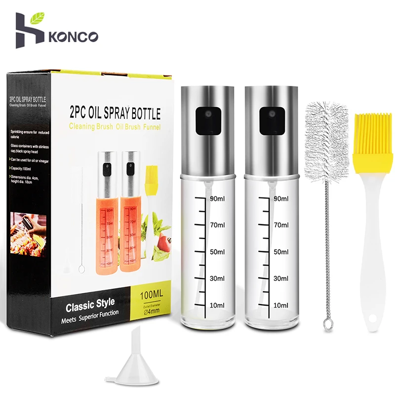 Oil Spray Bottle,Oil Sprayer Dispenser with Basting Brush & Cleaning Brush BBQ Oil BottleKitchen Tools
Oil Spray Bottle,Oil Sprayer Dispenser with Basting Brush & Cleaning Brush BBQ Oil BottleKitchen Tools
